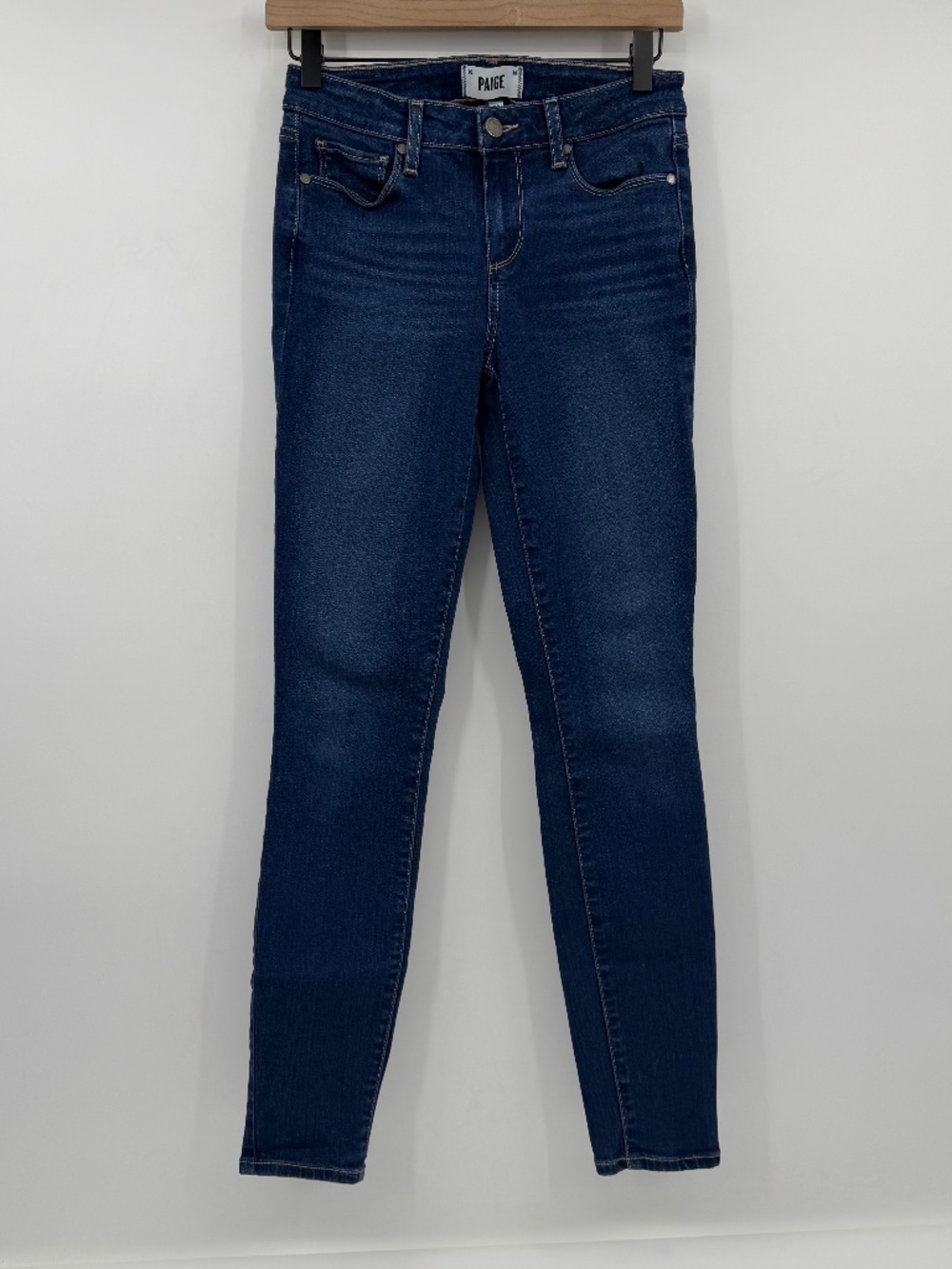 Paige Jeans Women 26 Blue Verdugo Ultra Skinny Dark Wash Stretch Denim Mid Rise